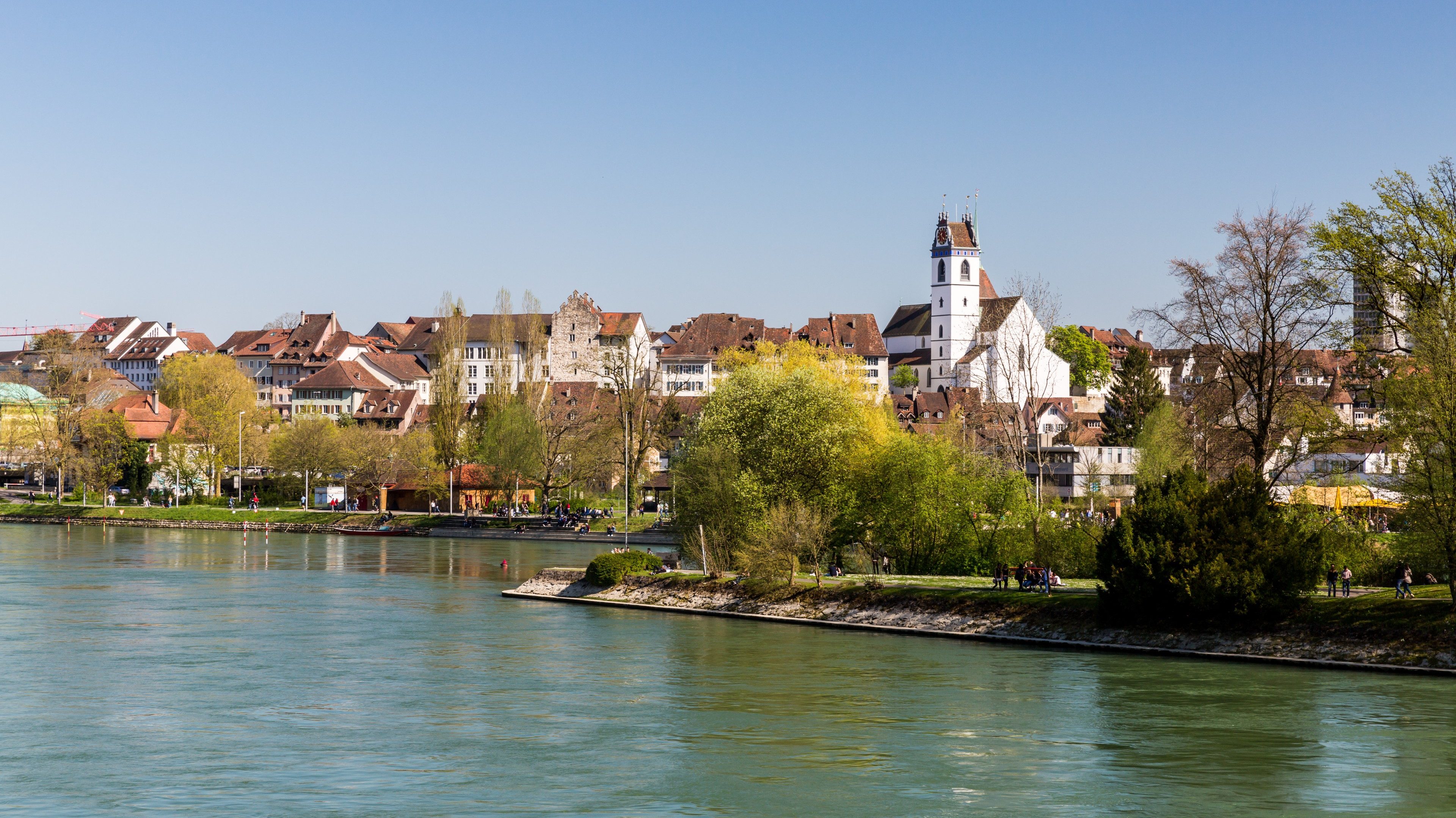 Overlook of the Cityscape view of Aarau, Switzerland