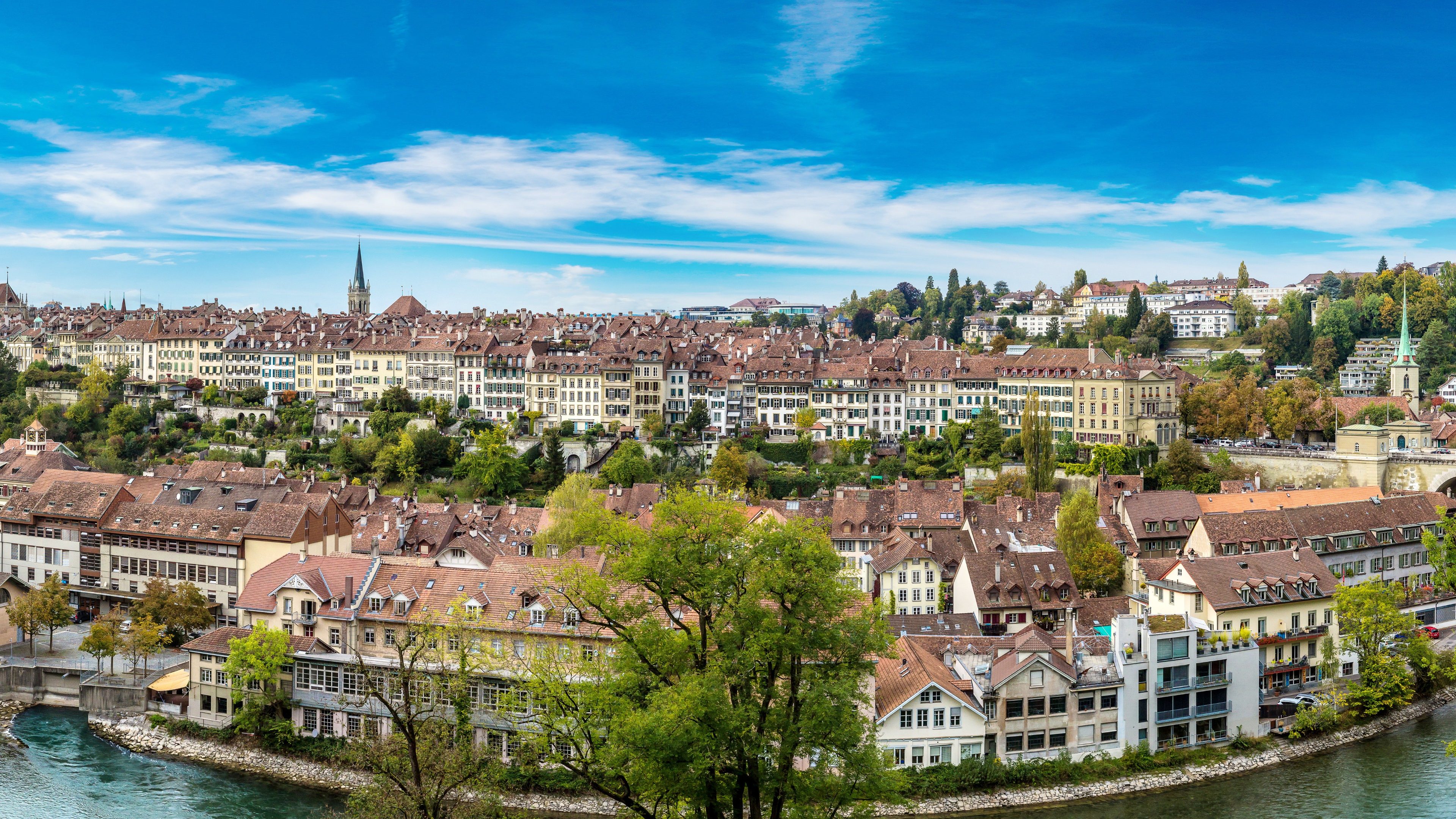 Panoramic view of Bern in a summer day in Switzerland