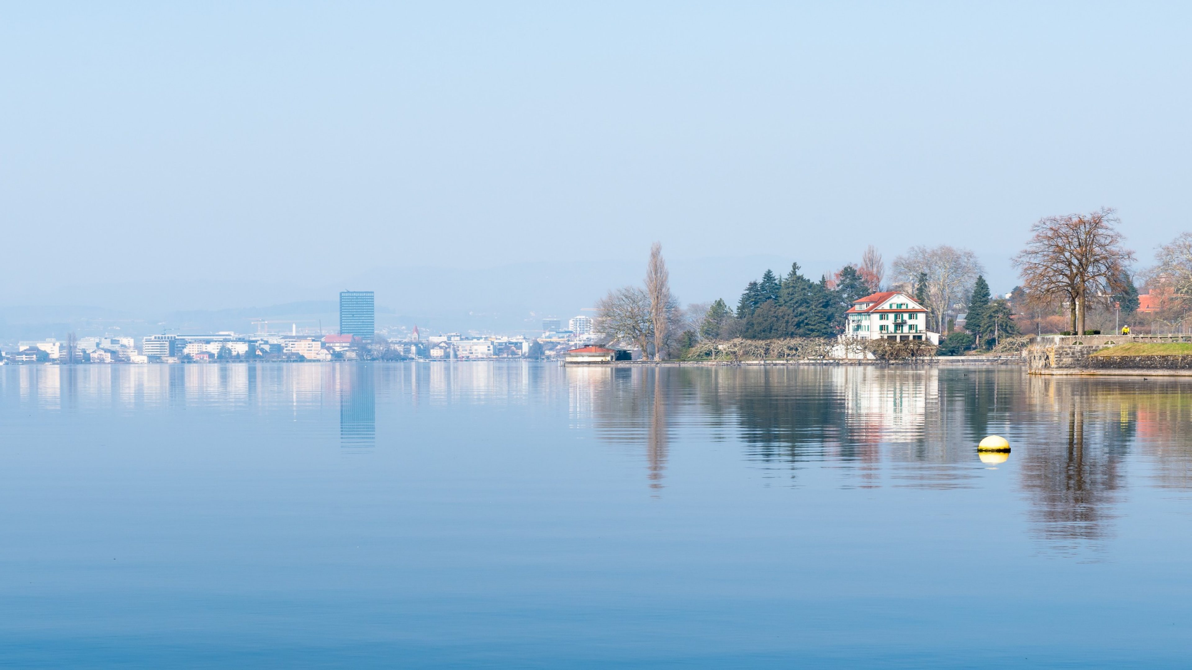 Panorama of city Zug. Switzerland. Category: Cities in Europe.