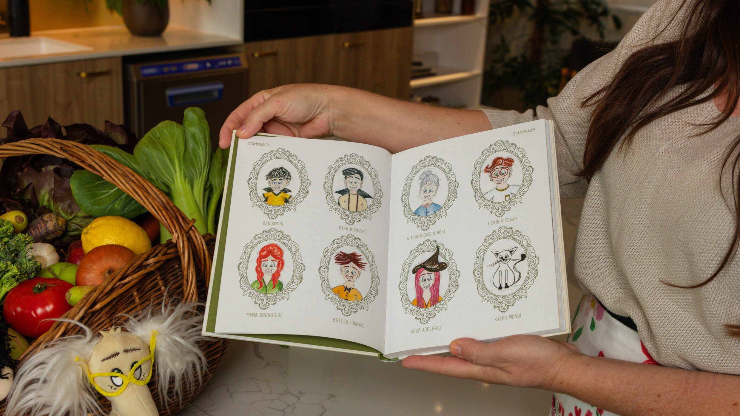 Alle Figuren des Kinderkochbuchs haben einen eigenen Charakter.