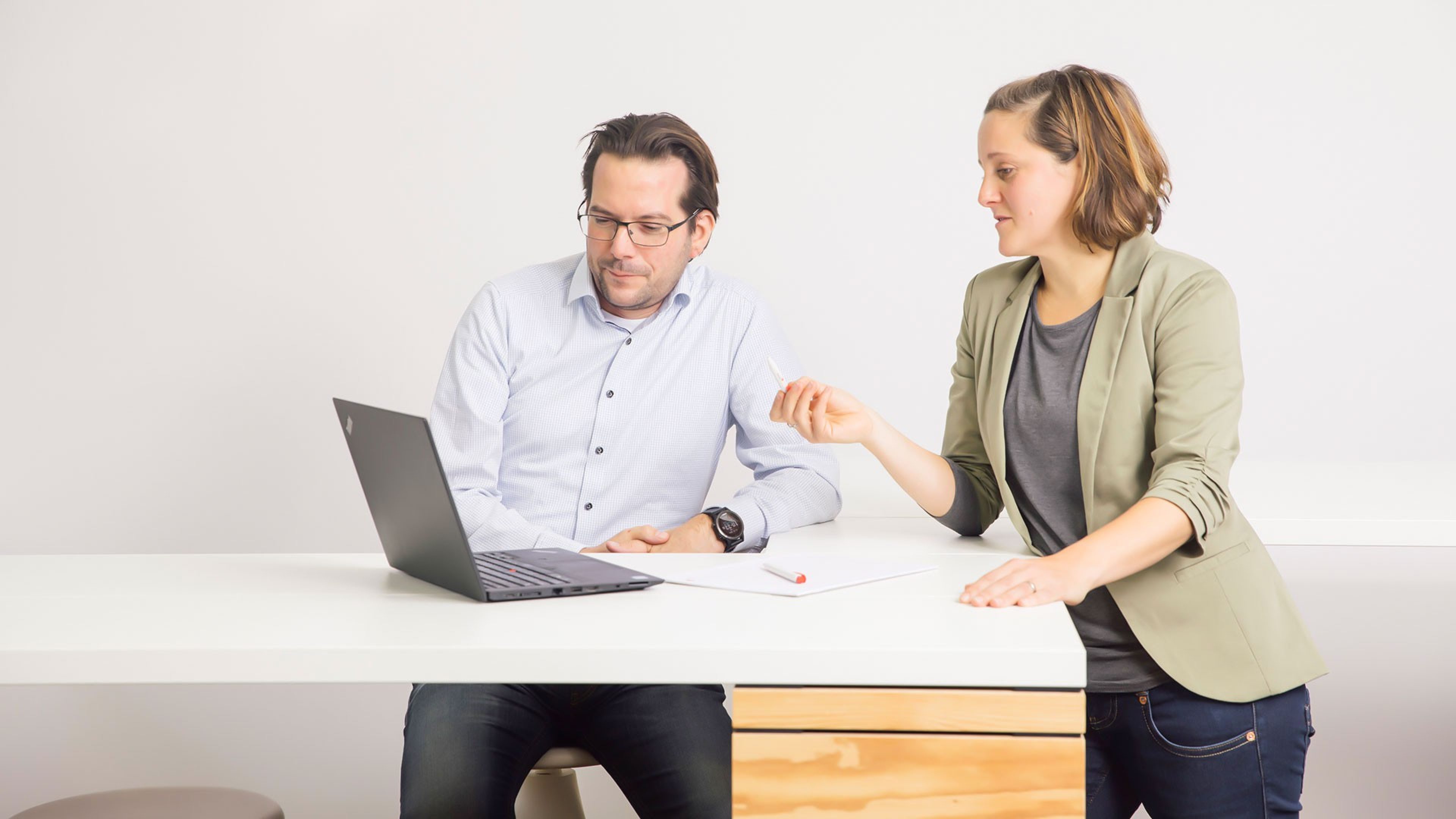 Inga Hassebroek und Andreas Müller im Gespräch