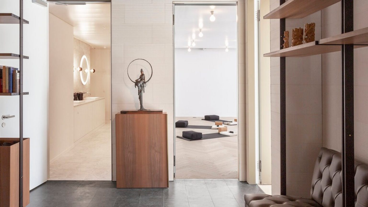 Interior design for a yoga studio