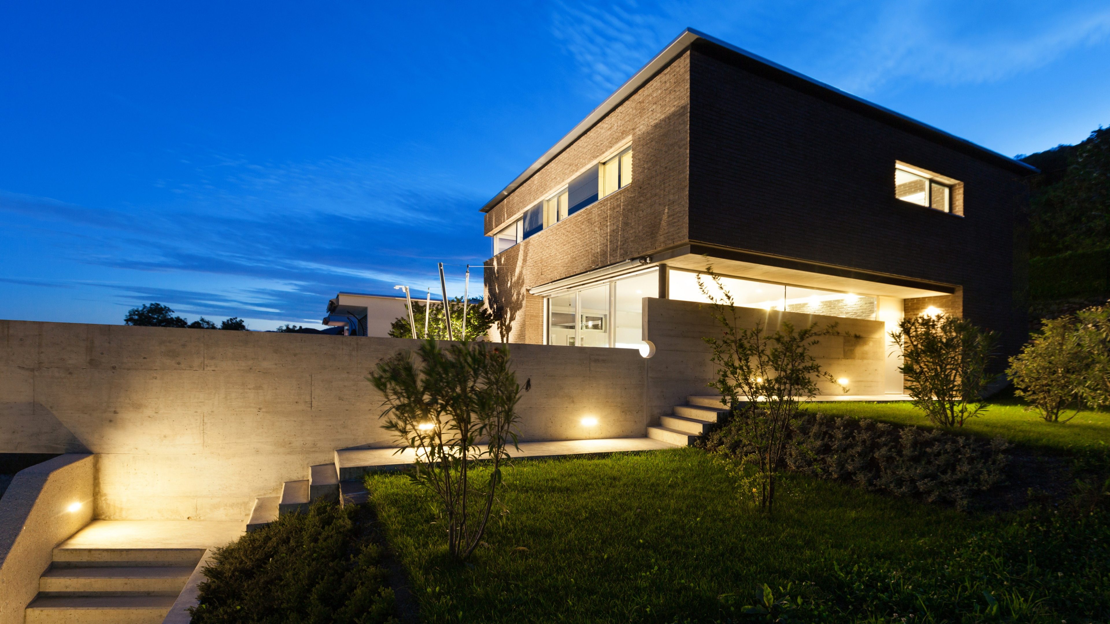 Architecture modern design, beautiful house, night scene