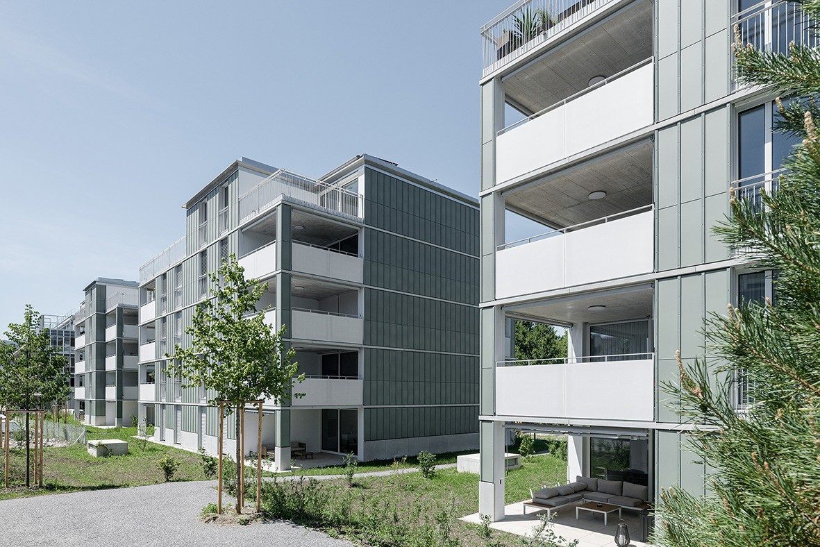 Vue extérieure du nouveau lotissement à Urdorf.