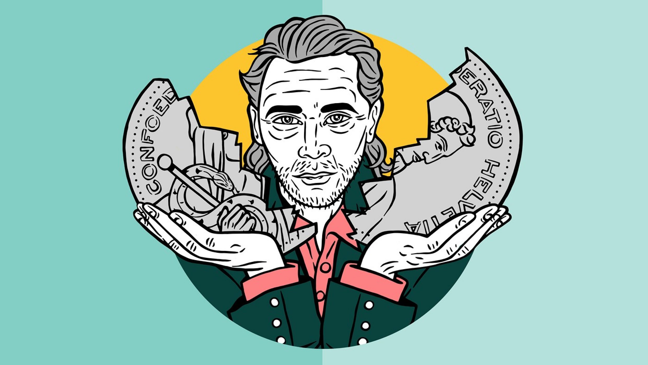 Illustration Retraite Homme avec pièce de monnaie