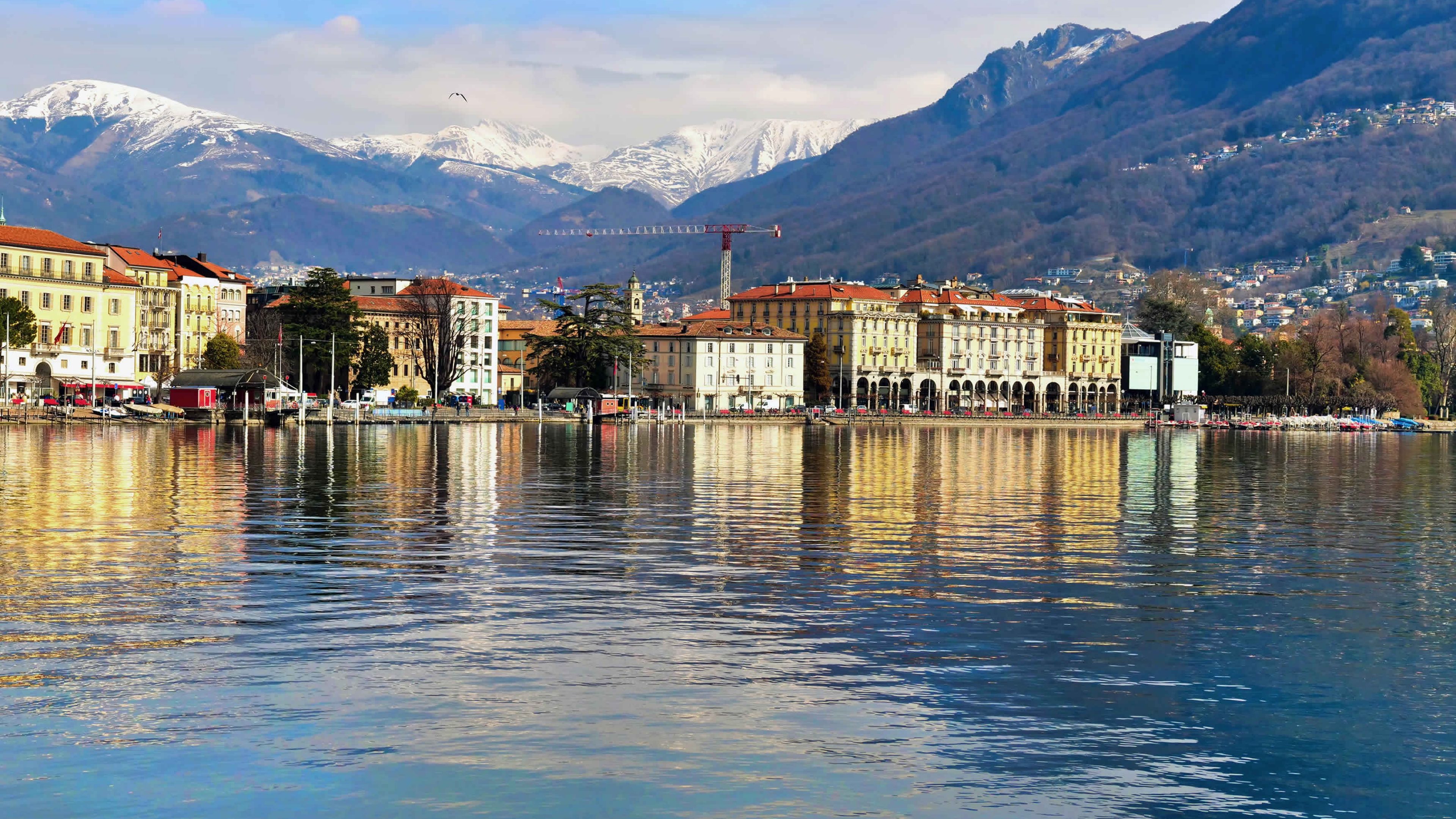 Panorama view of Lugano, Switzerland